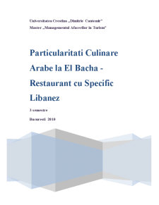 Particularități culinare arabe la El Bacha - restaurant cu specific libanez - Pagina 1