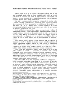 Rolul șefului statului în sistemul constituțional român, francez și italian - Pagina 1