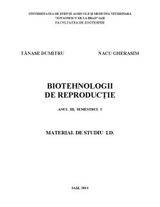 Biotehnologii de Reproducție - Pagina 1