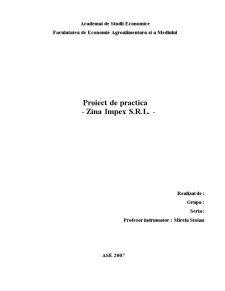 Proiect de practică - Fabrica de Pâine Zina Impex SRL - Pagina 1