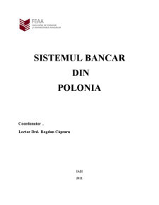 Monografia Sistemului Bancar din Polonia - Pagina 1