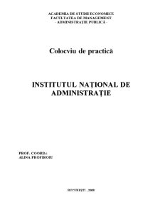 Practică la Institutul Național de Administrație - Pagina 1