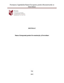 Formarea capitalului băncii europene pentru reconstrucție și dezvoltare - Pagina 1