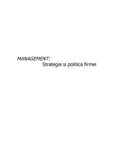 Strategia și politica firmei - Pagina 1