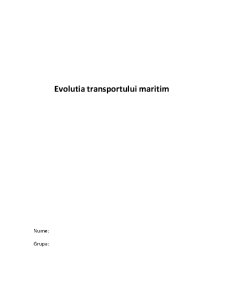 Evoluția transportului maritim - Pagina 1