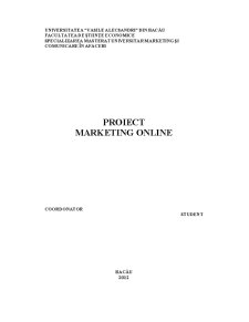 Marketing online - proiectarea unui site web de comerț electronic - Pagina 1