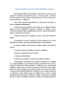 Clauzele Facultative ale Contractului Individual de Munca - Pagina 1