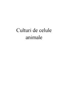 Culturi de Celule Animale - Pagina 1