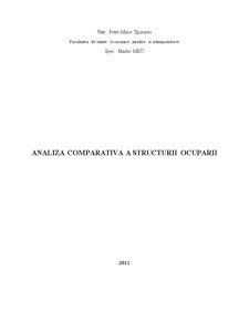 Analiza comparativă a structurii ocupării - Pagina 1