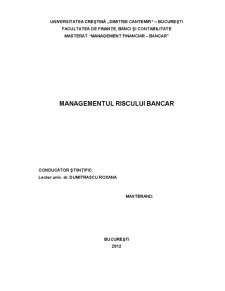 Managementul Riscului Bancar - Pagina 1
