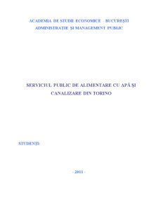 Serviciul Public de Alimentare cu Apă și Canalizare din Torino - Pagina 1