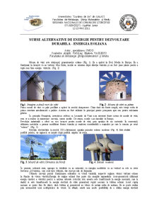 Surse alternative de energie pentru dezvoltare durabilă - energia eoliană - Pagina 1