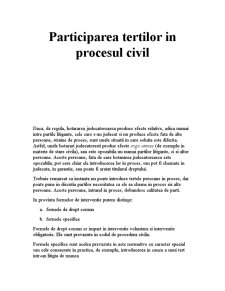 Participarea Tertilor in Procesul Civil - Pagina 1