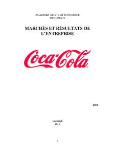 Marches et Resultats de L’entreprise Coca-Cola - Pagina 1