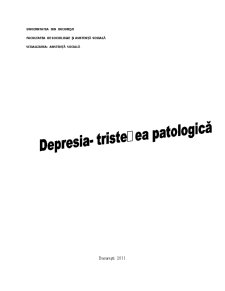 Depresia - tristețea patologică - Pagina 1
