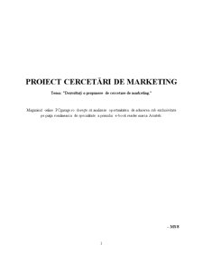 Propunere de Cercetare de Marketing - Pagina 1