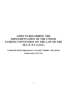Considerații privind Implementarea Convenției Națiunilor Unite privind Dreptul Mării - Pagina 1