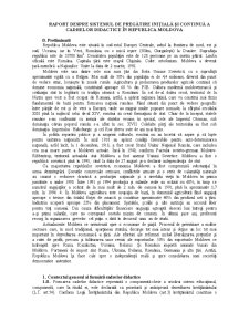 Raport despre Sistemul de Pregătire Inițială și Continuă a Cadrelor Didactice în Republica Moldova - Pagina 1