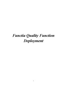Funcția quality function deployment - Pagina 1
