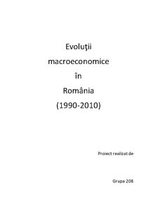 Evoluții Macroeconomice în România - Pagina 1