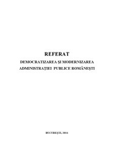 Democratizarea și Modernizarea Administrației Publice Românești - Pagina 1