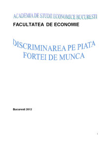 Discriminarea pe piața forței de muncă - Pagina 1