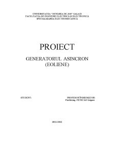 Proiectare Generator Asincron - Eoliene - Pagina 1