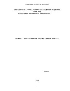 Managementul producției industriale - SC Silcotub SA Zalău - Pagina 1
