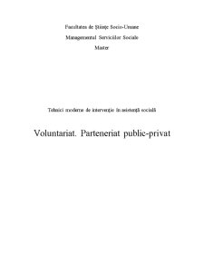 Voluntariat. Parteneriat Public-Privat - Pagina 1