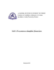 IAS 1 - prezentarea situațiilor financiare - Pagina 1