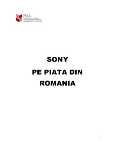 Sony pe piața din România - Pagina 1