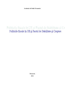 Politicile fiscale în UE și pactul de stabilitate și creștere - Pagina 1