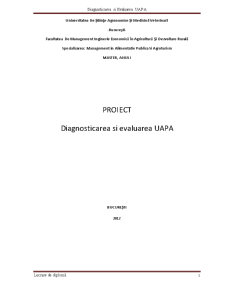 Diagnosticarea și Evaluarea UAPA - Pagina 1