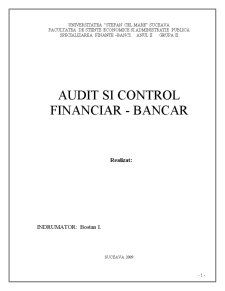 Audit și Control Financiar Bancar - Pagina 1
