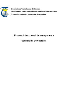 Procesul decizional de cumpărare a serviciului de coafură - Pagina 1