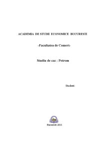 Formarea prețurilor și tarifelor pe piața din România - Petrom - Pagina 1