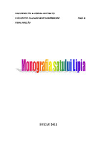 Monografia Comunei Lipia - Pagina 1