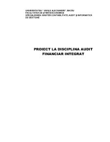 Audit Financiar Integrat - Pagina 1