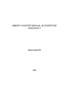 Drept Constituțional și Instituții Politice - Pagina 1
