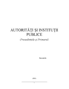 Autorități și Instituții Publice - Pagina 1