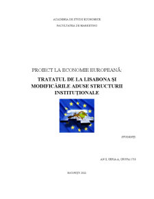 Tratatul de la Lisabona și Modificările aduse Structurii Instituționale - Pagina 1