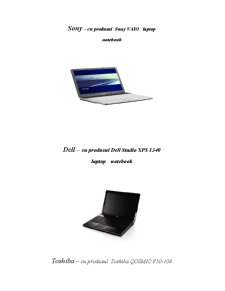 Analiza comparativă a calității produsului Acer Aspire față de celelalte produse concurente existente pe piață - Pagina 5