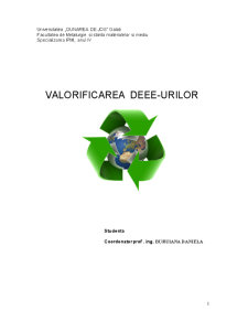 Valorificarea deșeurilor electrice și electronice - Pagina 1