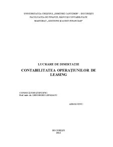 Contabilitatea Operațiunilor de Leasing - Pagina 1