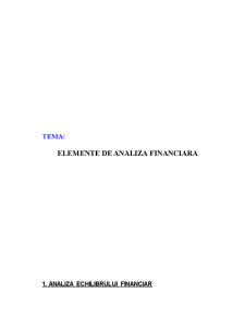 Elemente de Analiza Financiara - Pagina 1