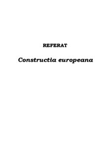 Construcția europeană - Pagina 1