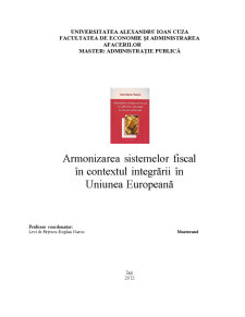Recenzie Armonizarea Sistemelor Fiscale - Pagina 1
