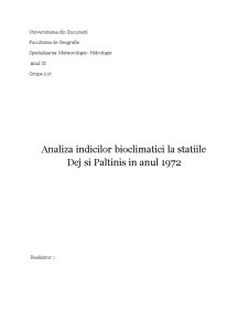 Indici bioclimatici la stațiile meteo Dej și Păltiniș - Pagina 1