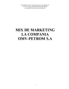 Mix de Marketing la Compania OMV-Petrom SA - Pagina 1