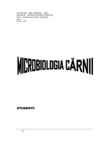 Microbiologia cărnii - Pagina 1